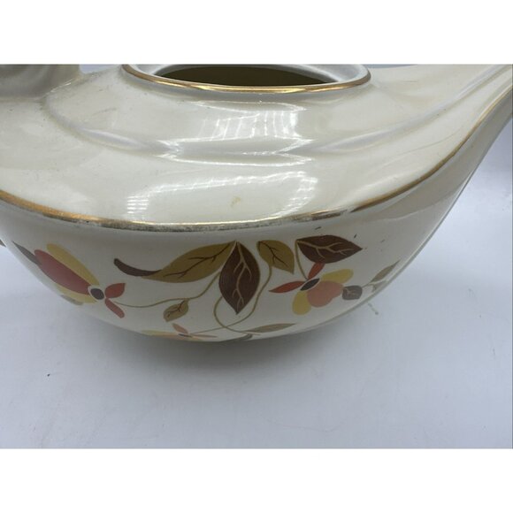 Aladdin Tea Pot Hall Autumn Leaf with Lid and Infuser Vintage MCM - Picture 12 of 15